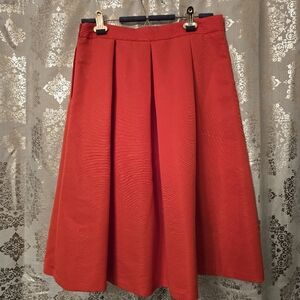 New York & Company Orange Knee-Length A-Line Skirt